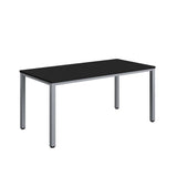 Fraction Infinity Rectangular Meeting Table  | 1600 X 800 | Black/Silver