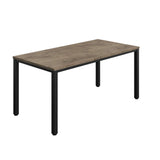 Fraction Infinity Rectangular Meeting Table  | 1600 X 800 | Grey Nebraska Oak/Black