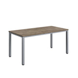Fraction Infinity Rectangular Meeting Table  | 1600 X 800 | Grey Nebraska Oak/Silver