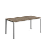 Fraction Infinity Rectangular Meeting Table  | 1600 X 800 | Grey Nebraska Oak/White