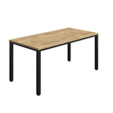 Fraction Infinity Rectangular Meeting Table  | 1600 X 800 | Natural Nebraska Oak/Black