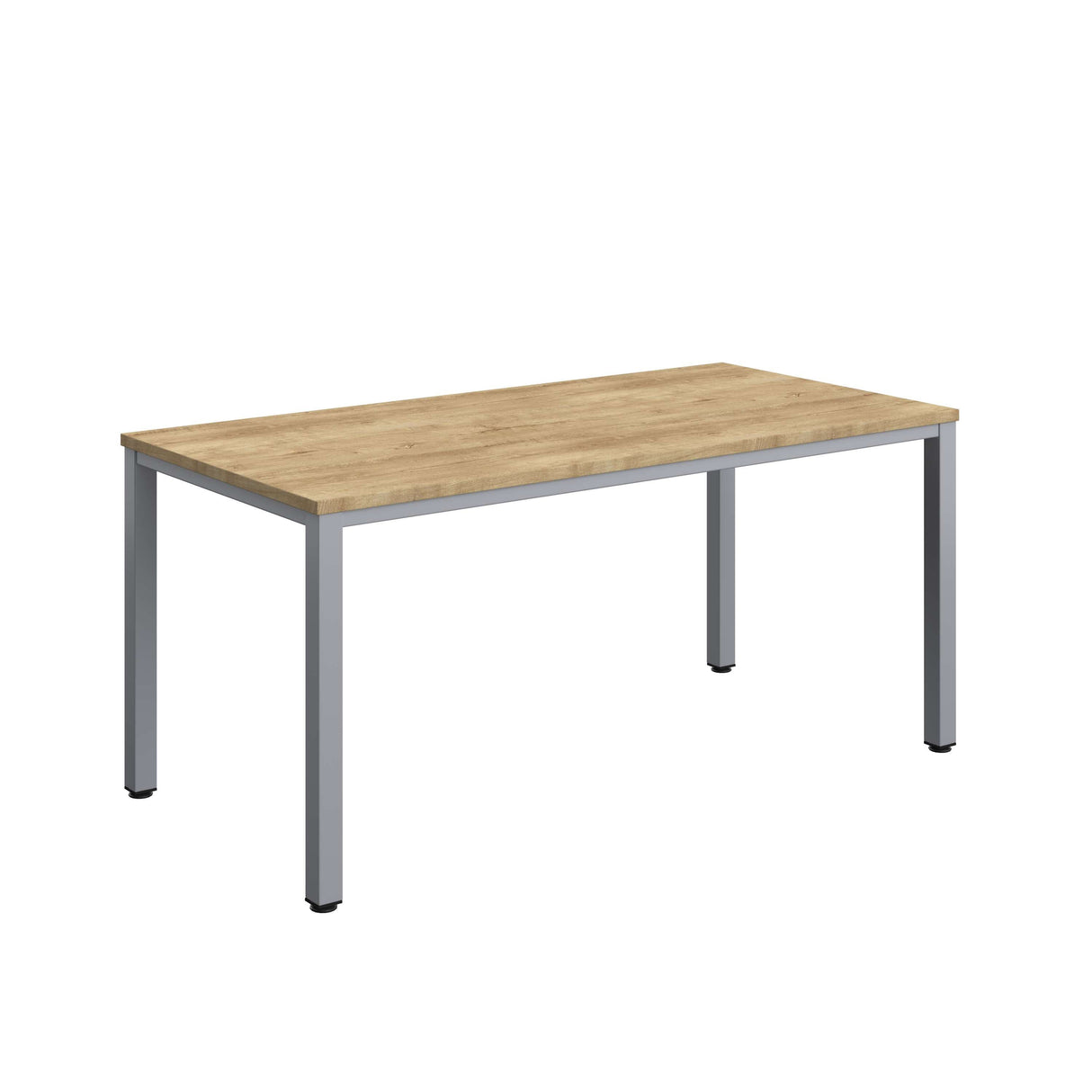 Fraction Infinity Rectangular Meeting Table  | 1600 X 800 | Natural Nebraska Oak/Silver