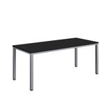 Fraction Infinity Rectangular Meeting Table  | 1800 X 800 | Black/Silver