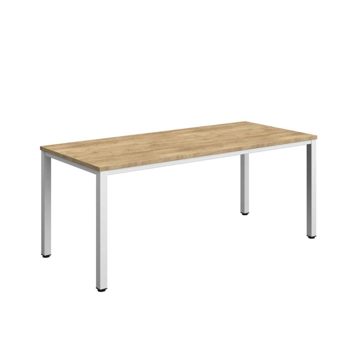 Fraction Infinity Rectangular Meeting Table  | 1800 X 800 | Natural Nebraska Oak/White