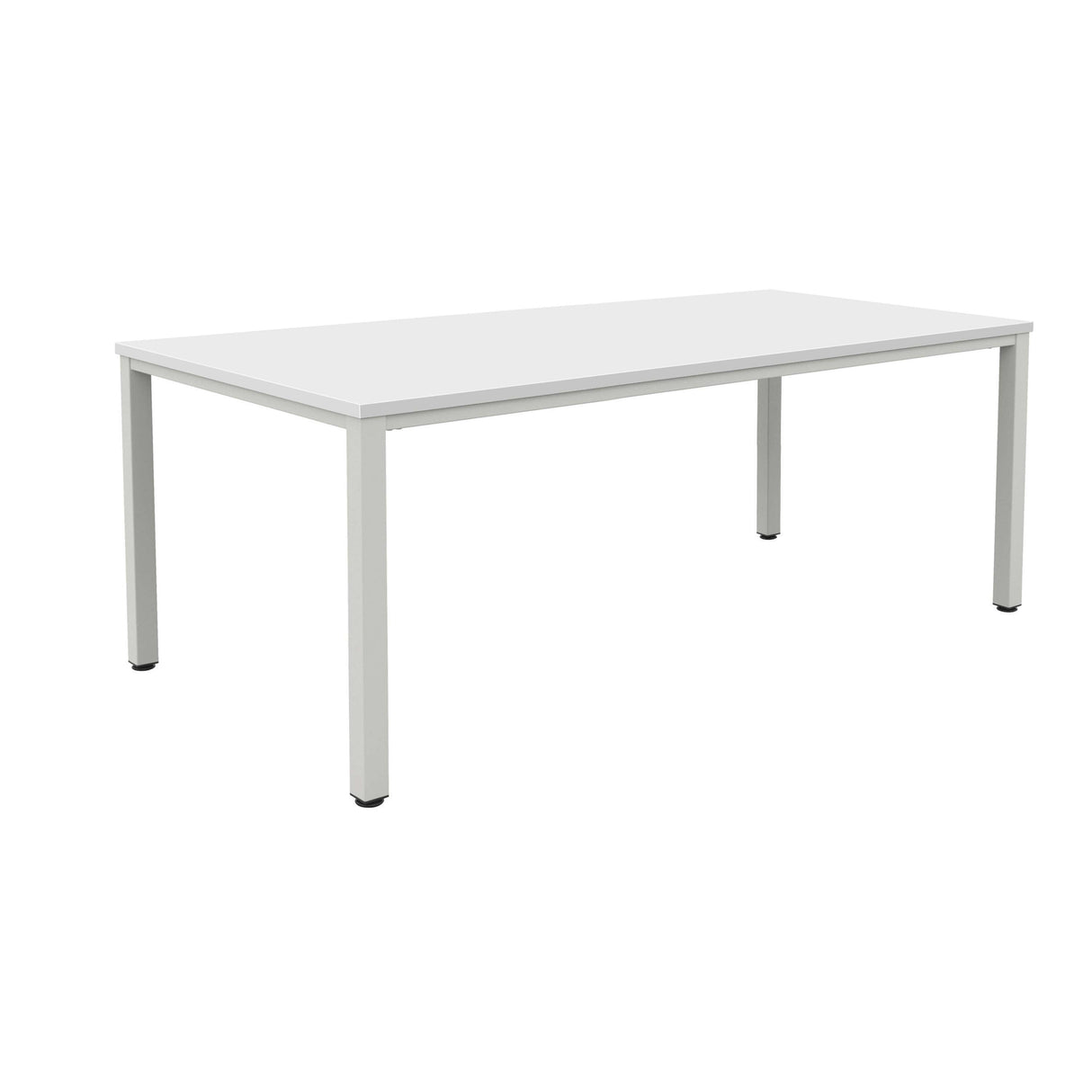 Fraction Infinity Rectangular Meeting Table  | 1800 X 800 | White/Silver