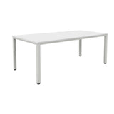 Fraction Infinity Rectangular Meeting Table  | 1800 X 800 | White/Silver