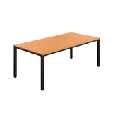 Fraction Infinity Rectangular Meeting Table  | 200 X 1000 | Beech/Black