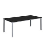 Fraction Infinity Rectangular Meeting Table  | 2000 X 1000 | Black/Silver
