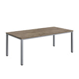 Fraction Infinity Rectangular Meeting Table  | 2000 X 1000 | Grey Nebraska Oak/Silver