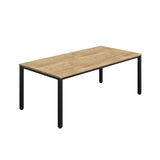 Fraction Infinity Rectangular Meeting Table  | 2000 X 1000 | Grey/Black