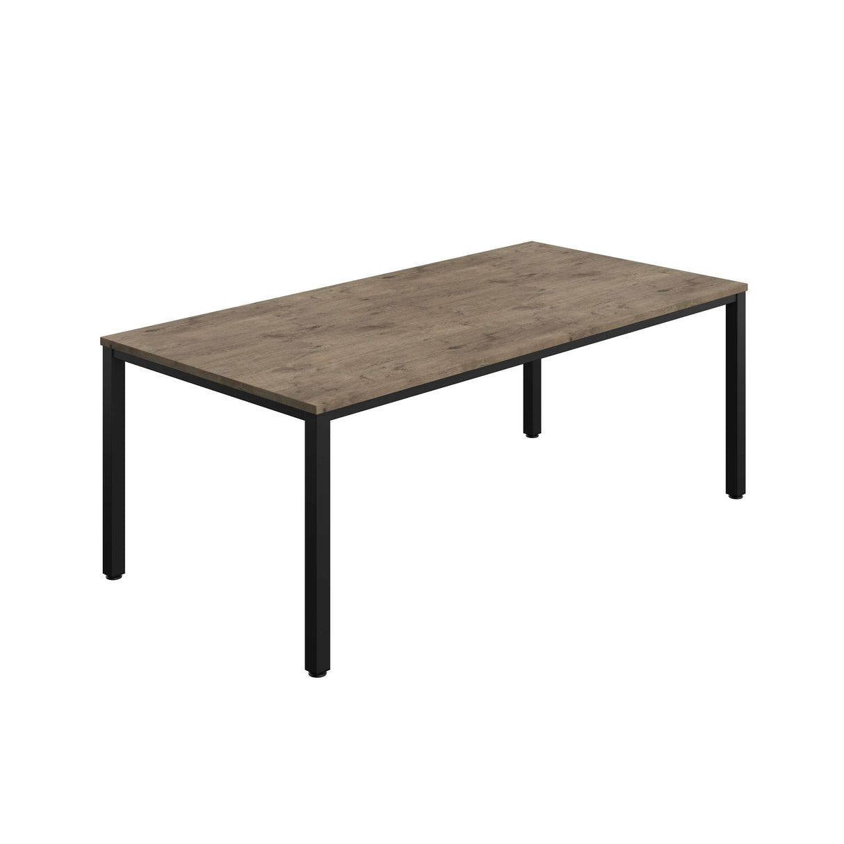 Fraction Infinity Rectangular Meeting Table  | 200 X 1000 | Natural Nebraska Oak/Black