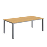 Fraction Infinity Rectangular Meeting Table  | 2000 X 1000 | Sorano Oak/Silver