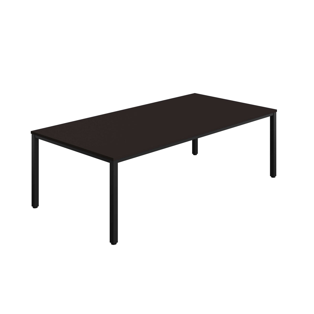 Fraction Infinity Rectangular Meeting Table  | 2400 X 1200 | Anthracite/Black