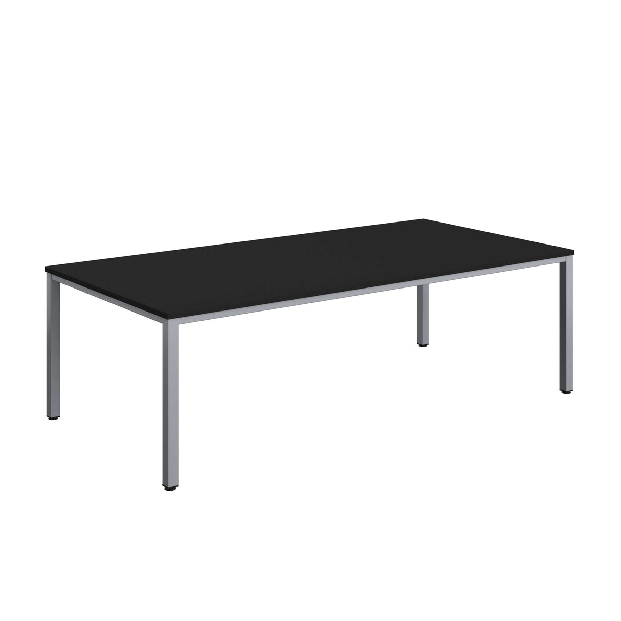 Fraction Infinity Rectangular Meeting Table  | 2400 X 1200 | Black/Silver