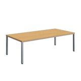 Fraction Infinity Rectangular Meeting Table  | 2400 X 1200 | Sorano Oak/Silver