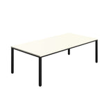 Fraction Infinity Rectangular Meeting Table  | 2400 X 1200 | White/Black