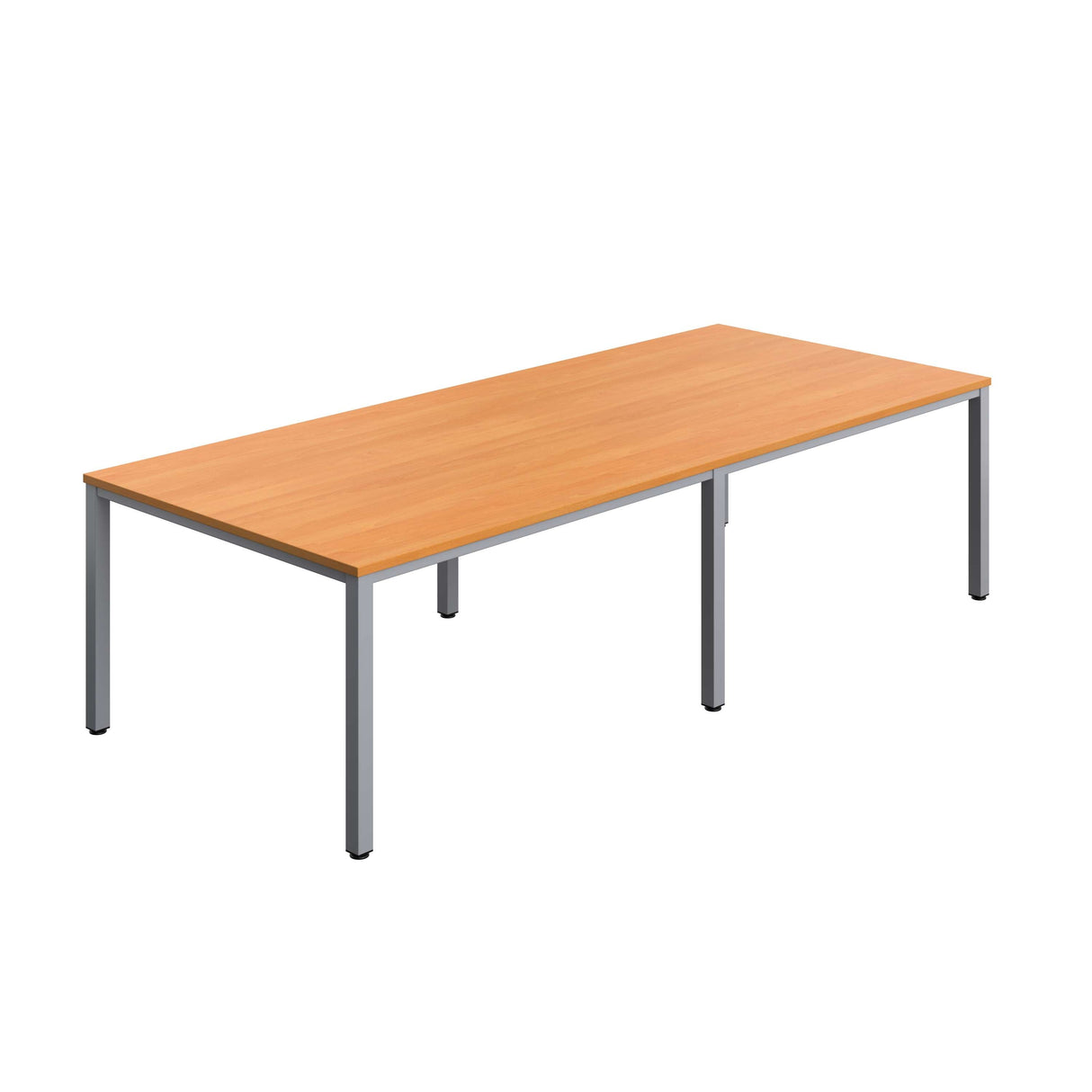Fraction Infinity Rectangular Meeting Table  | 2800 X 1200 | Beech/Silver