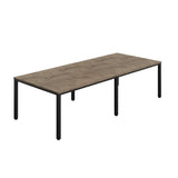 Fraction Infinity Rectangular Meeting Table  | 2800 X 1200 | Grey Nebraska Oak/Black