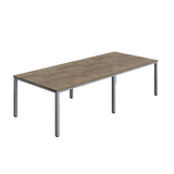 Fraction Infinity Rectangular Meeting Table  | 2800 X 1200 | Grey Nebraska Oak/Silver