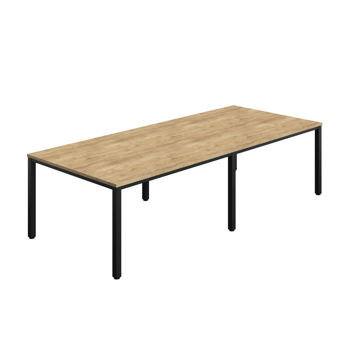 Fraction Infinity Rectangular Meeting Table  | 2800 X 1200 | Natural Nebraska Oak/Black