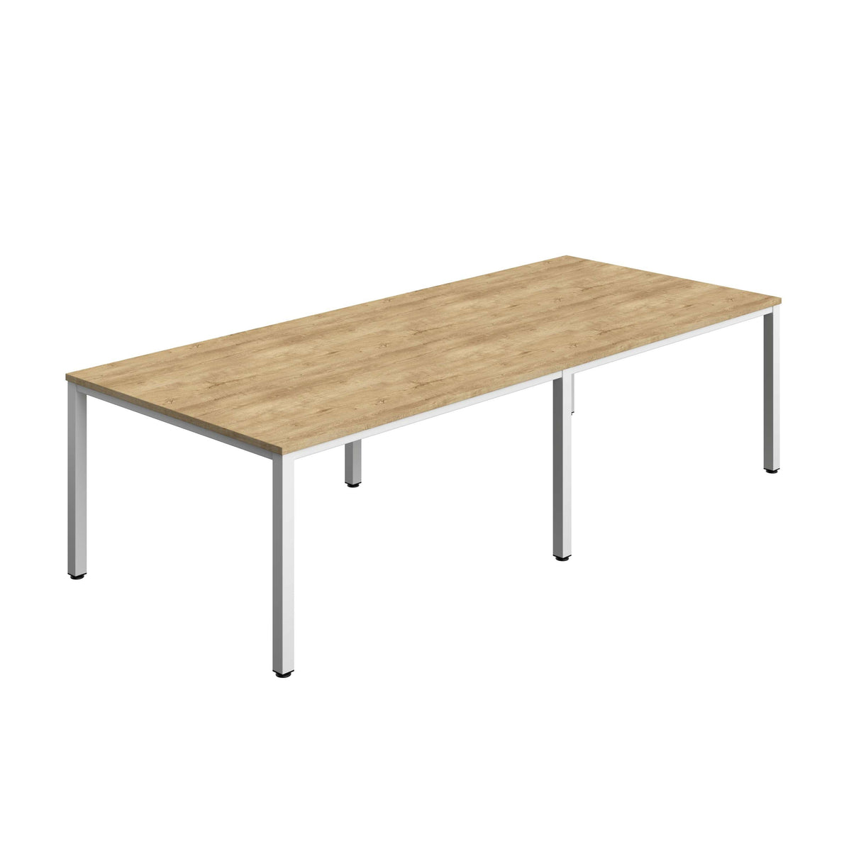 Fraction Infinity Rectangular Meeting Table  | 2800 X 1200 | Natural Nebraska Oak/White