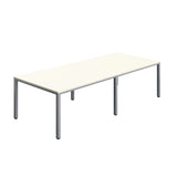 Fraction Infinity Rectangular Meeting Table  | 2800 X 1200 | White/Silver