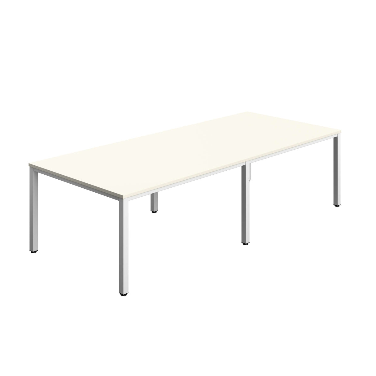 Fraction Infinity Rectangular Meeting Table  | 2800 X 1200 | White/White