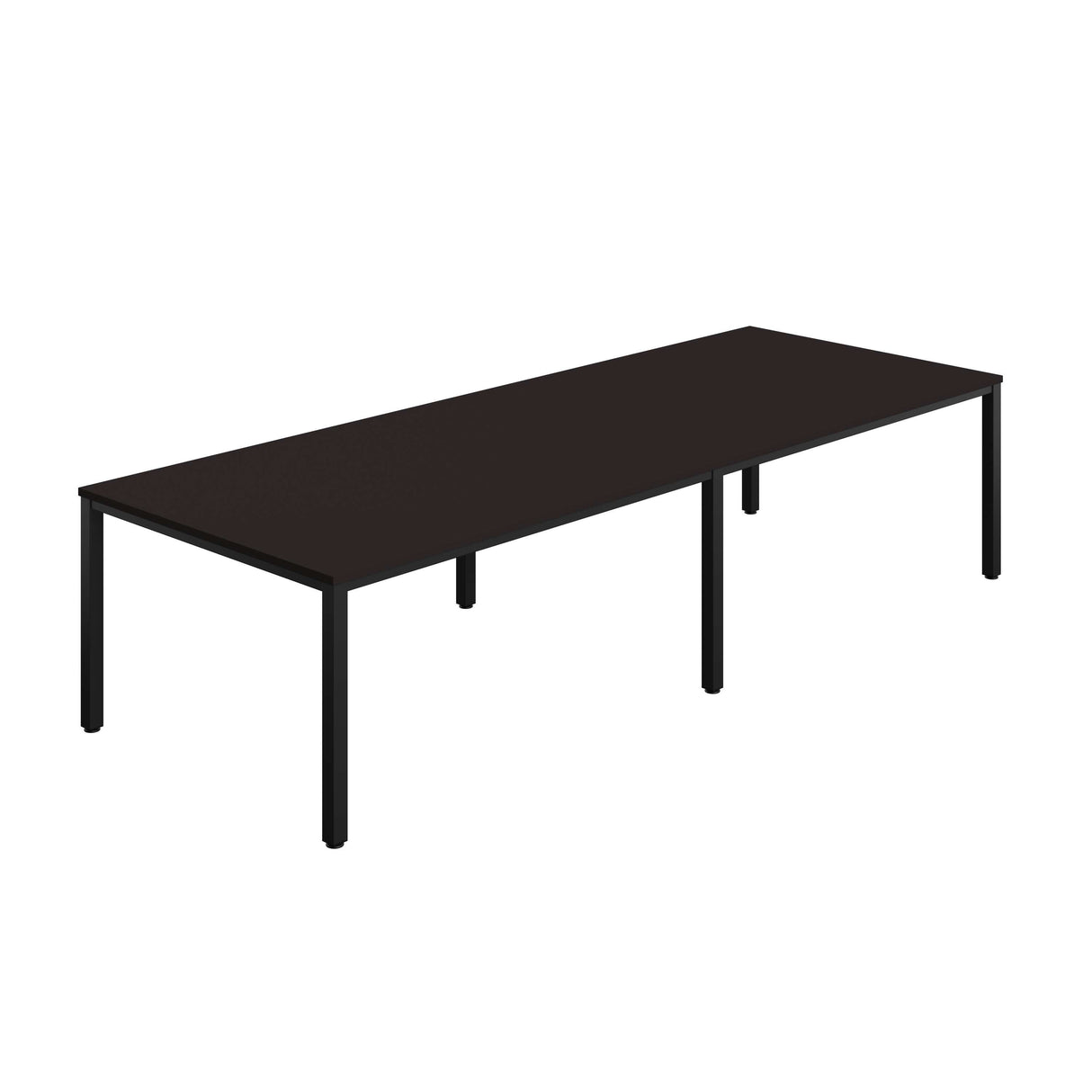 Fraction Infinity Rectangular Meeting Table  | 3200 X 1200 | Anthracite/Black