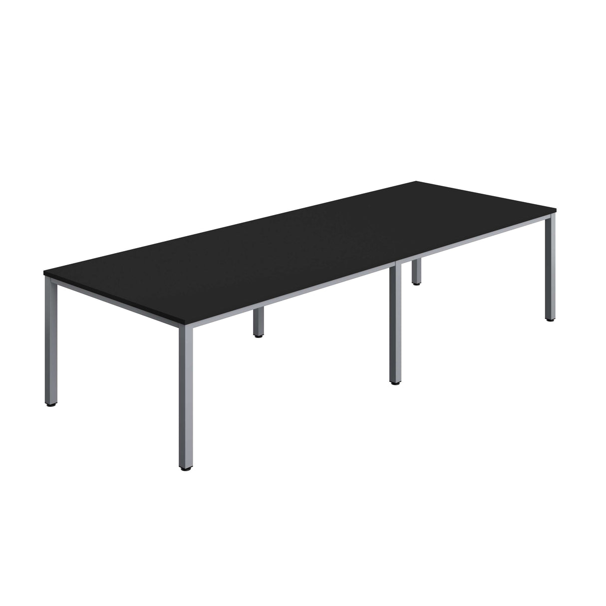 Fraction Infinity Rectangular Meeting Table  | 3200 X 1200 | Black/Silver
