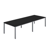 Fraction Infinity Rectangular Meeting Table  | 3200 X 1200 | Black/Silver