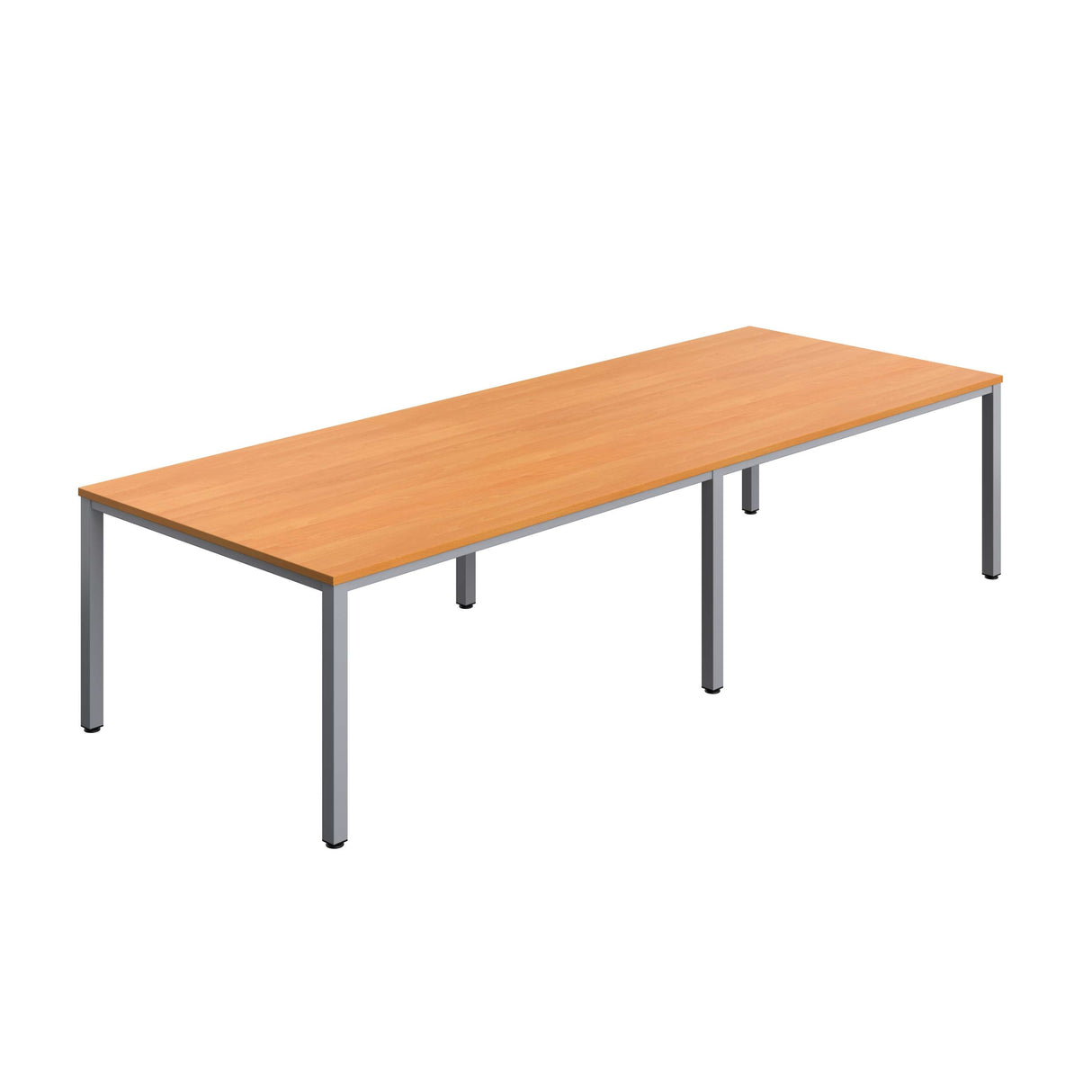 Fraction Infinity Rectangular Meeting Table  | 3200 X 1200 | Beech/Silver