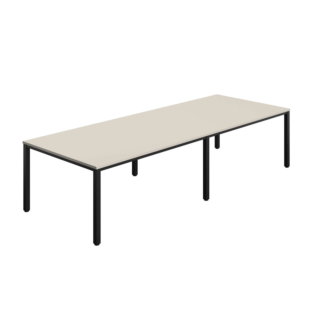 Fraction Infinity Rectangular Meeting Table  | 3200 X 1200 | Grey/Black