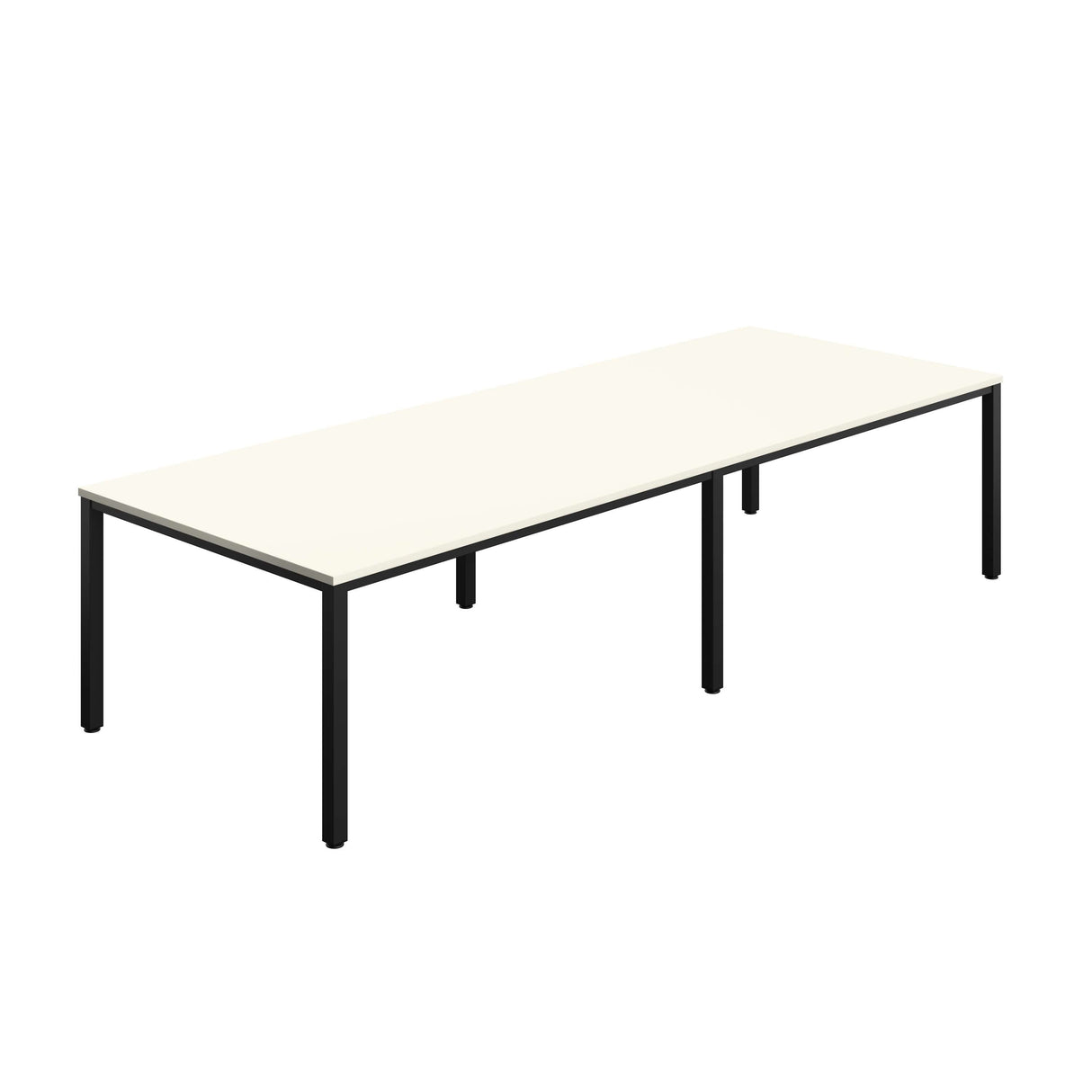 Fraction Infinity Rectangular Meeting Table  | 3200 X 1200 | White/Black