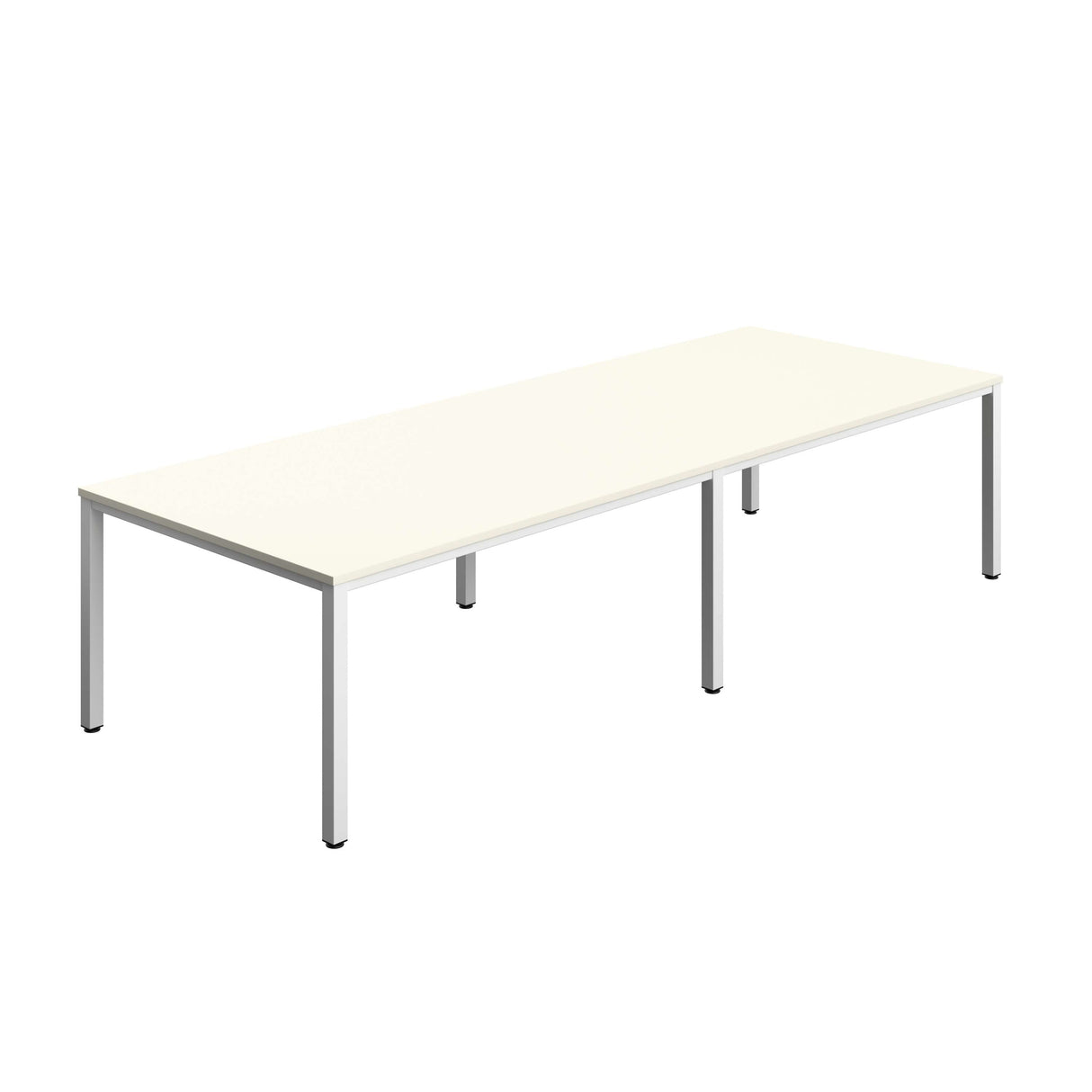 Fraction Infinity Rectangular Meeting Table  | 3200 X 1200 | White/White