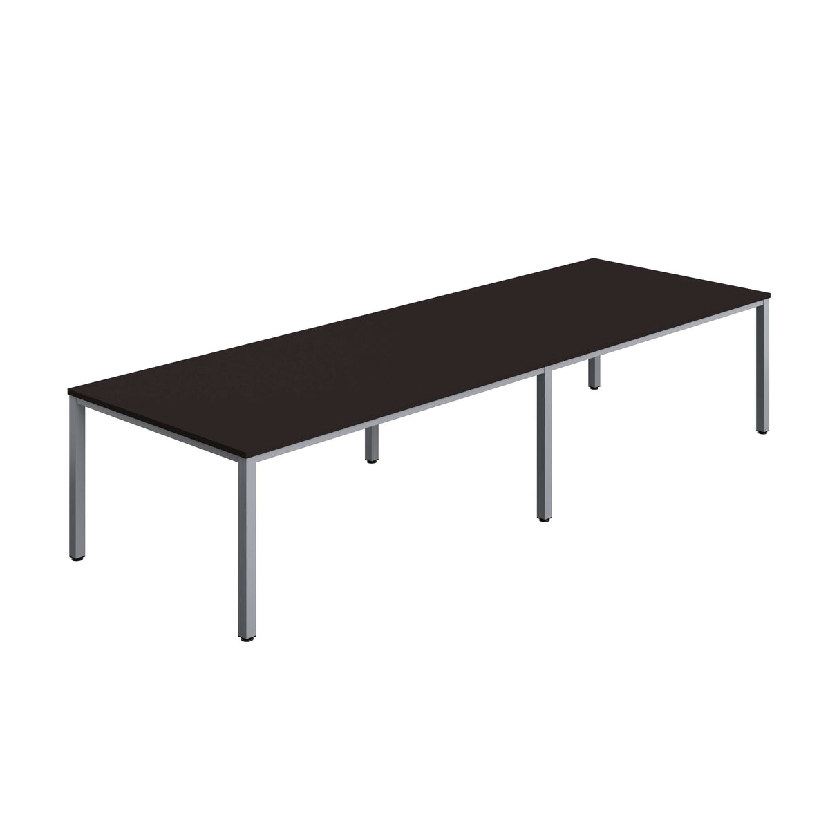 Fraction Infinity Rectangular Meeting Table  | 3600 X 1200 | Anthracite/Silver