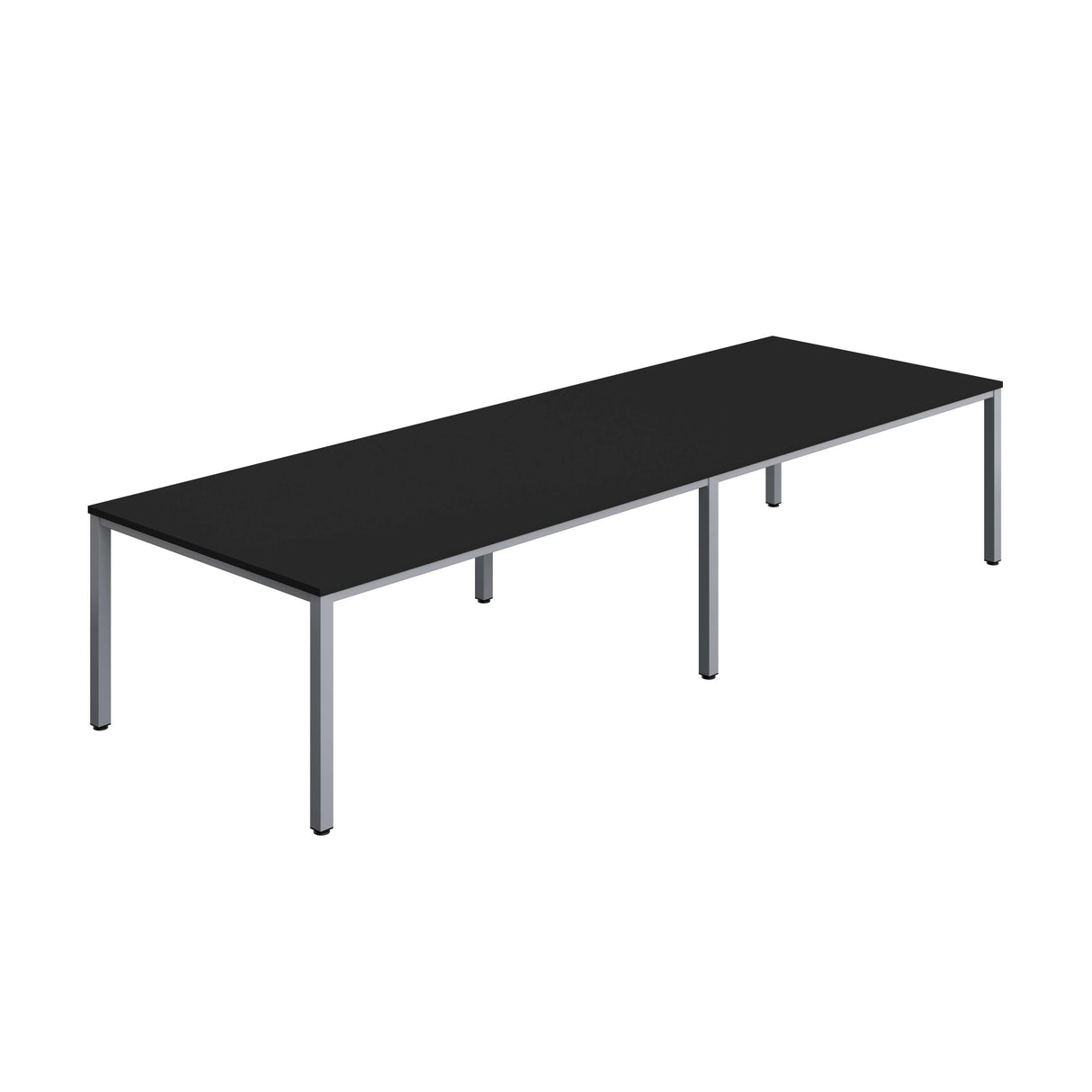 Fraction Infinity Rectangular Meeting Table  | 3600 X 1200 | Black/Silver