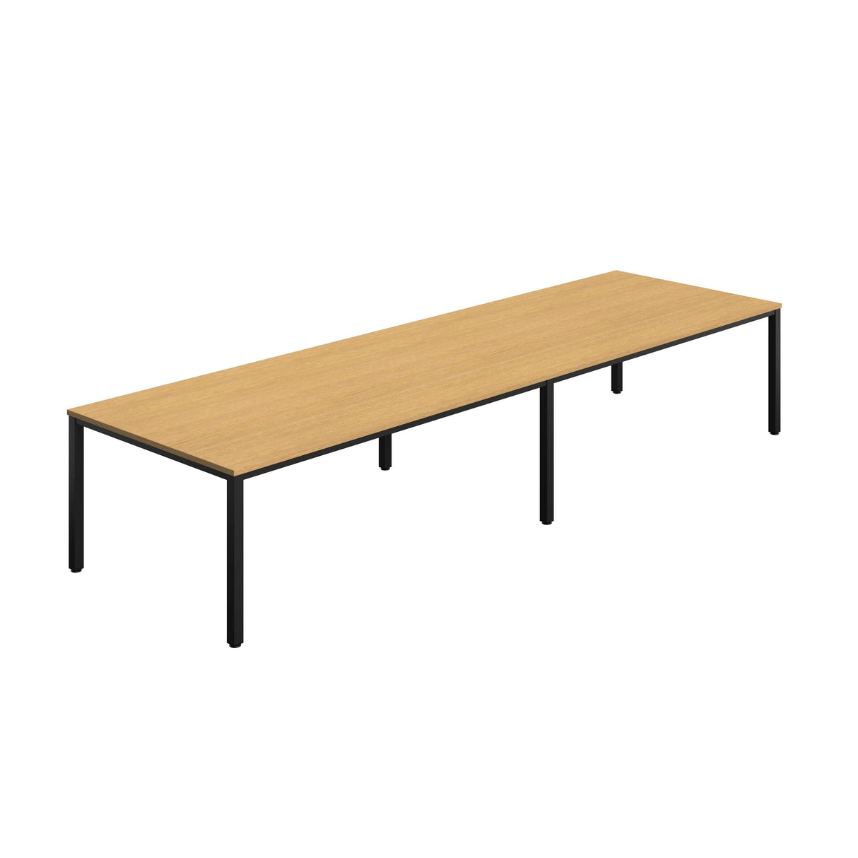 Fraction Infinity Rectangular Meeting Table  | 4000 X 1200 | Sorano Oak/Black