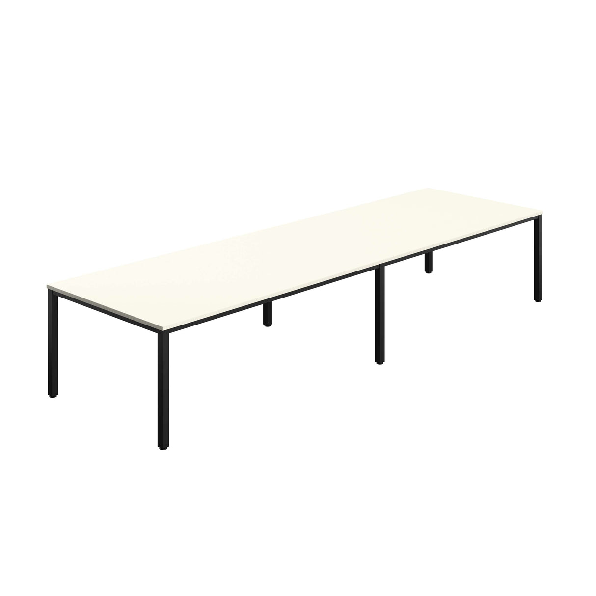Fraction Infinity Rectangular Meeting Table  | 4000 X 1200 | White/Black