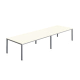 Fraction Infinity Rectangular Meeting Table  | 4000 X 1200 | White/Silver
