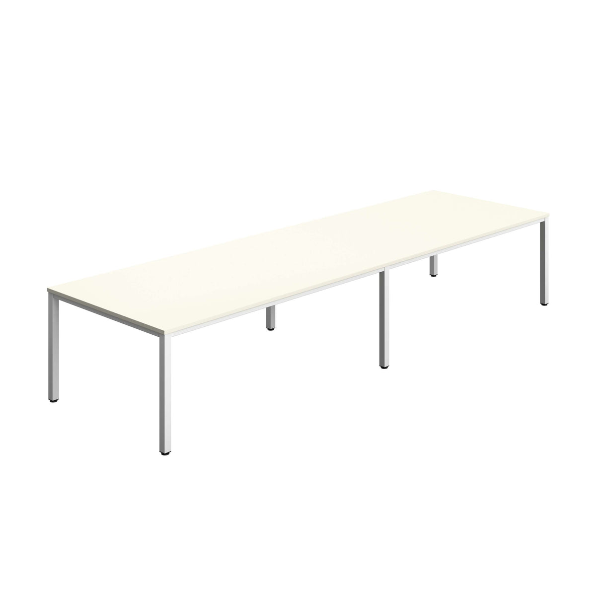 Fraction Infinity Rectangular Meeting Table  | 4000 X 1200 | White/White