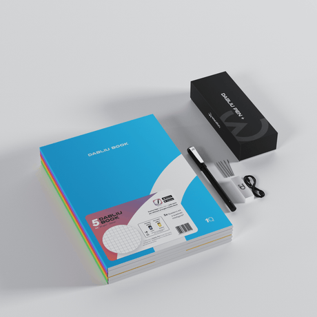 Wacebo Pack of 5 square notebooks, 5mm 80pages
