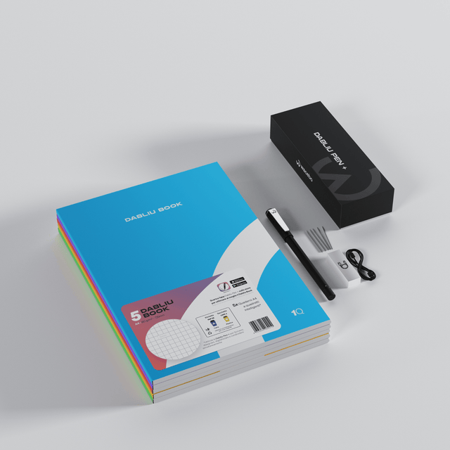 Wacebo Pack of 5 square notebooks, 5mm 80pages