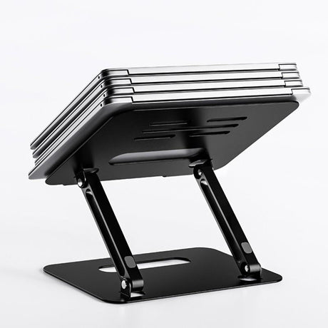 Foldable Sturdy Black Aluminium Laptop Stand