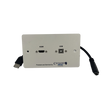 Premium Powder-Coated Metal Double Gang Face Plate with Fixed HDMI & USB-B Connections