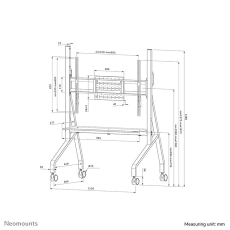 Neomounts FL50-525 MOVE Mobile Floor Stand