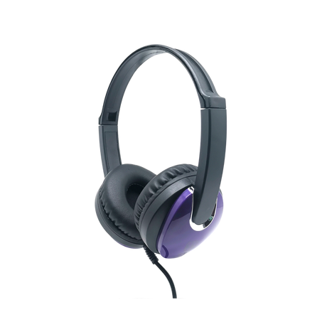 Quality Headphone with microphone, braided cable and 4 Pole connector -  Purple