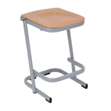 Spaceforme Form Cantilever Stool Grey Frame, Beech Seat, 610mm