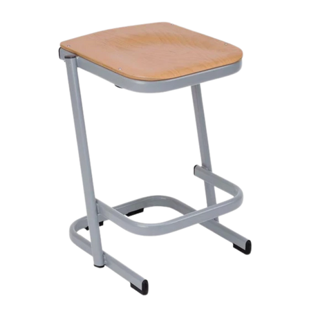 Spaceforme Form Cantilever Stool Grey Frame, Beech Seat, 610mm