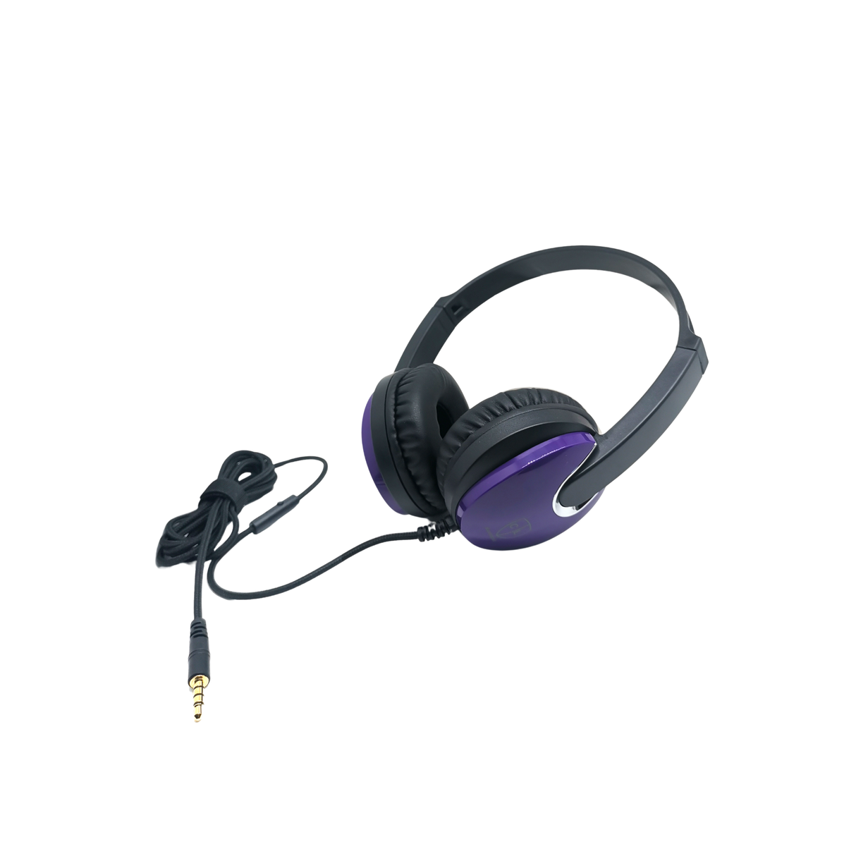 Quality Headphone with microphone, braided cable and 4 Pole connector -  Purple