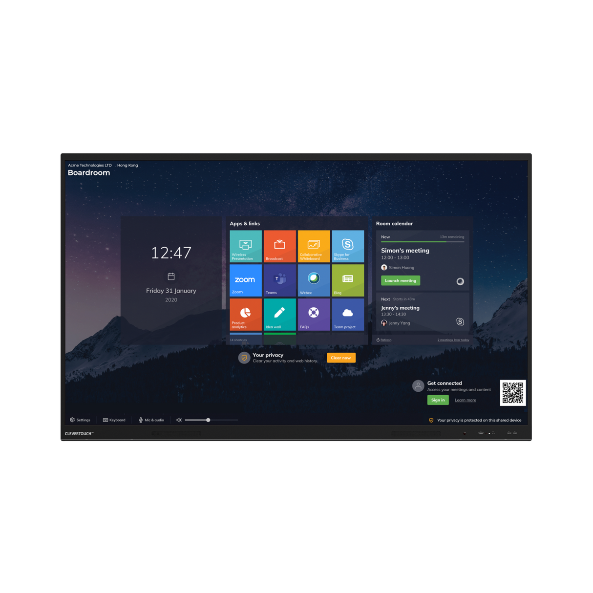 Clevertouch UX Pro Edge Clevercast Android EDLA Interactive Panel